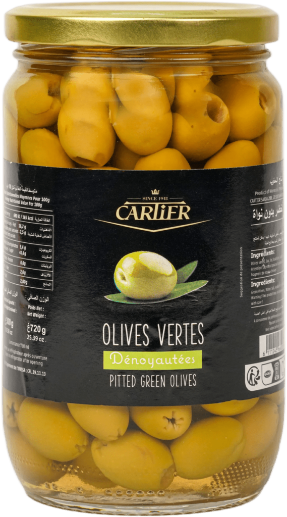 Cartier Pitted Green Olives 720g