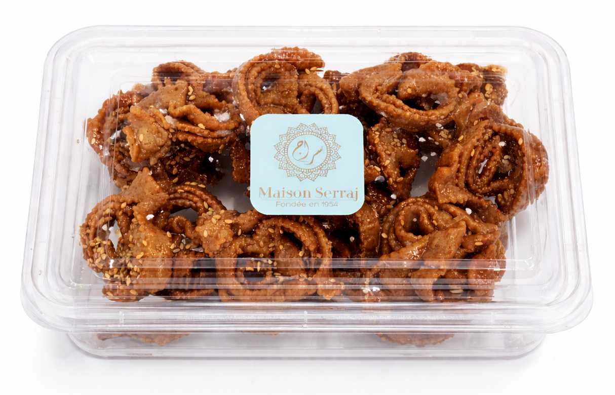 Chebakia with almonds 400g -Maison Serraj (Bulk)