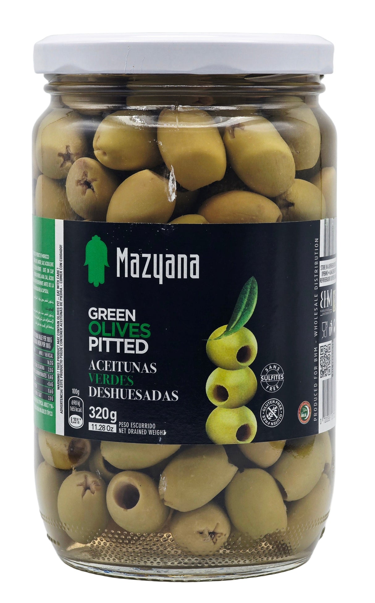 Mazyana Green Olives Pitted 320g