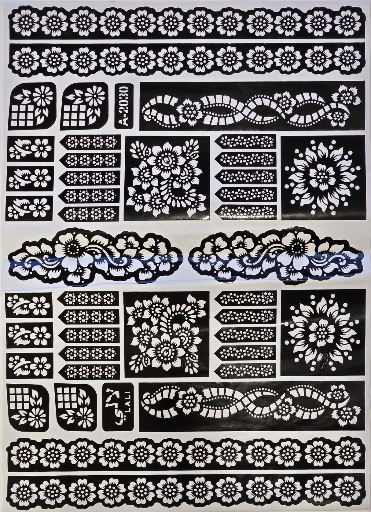 Pochoirs de tatouage au henné