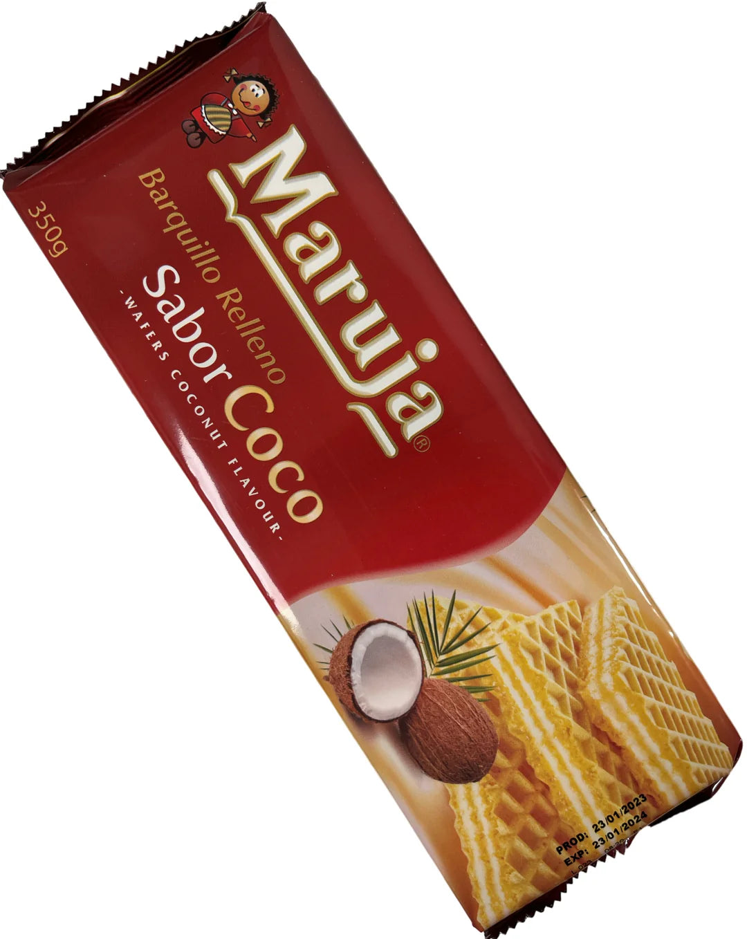 Maruja Wafer filled sabor coco 350g