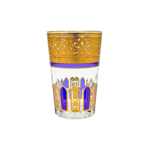 Verres à thé traditionnels luxueux violets Mazyana - Lot de 12