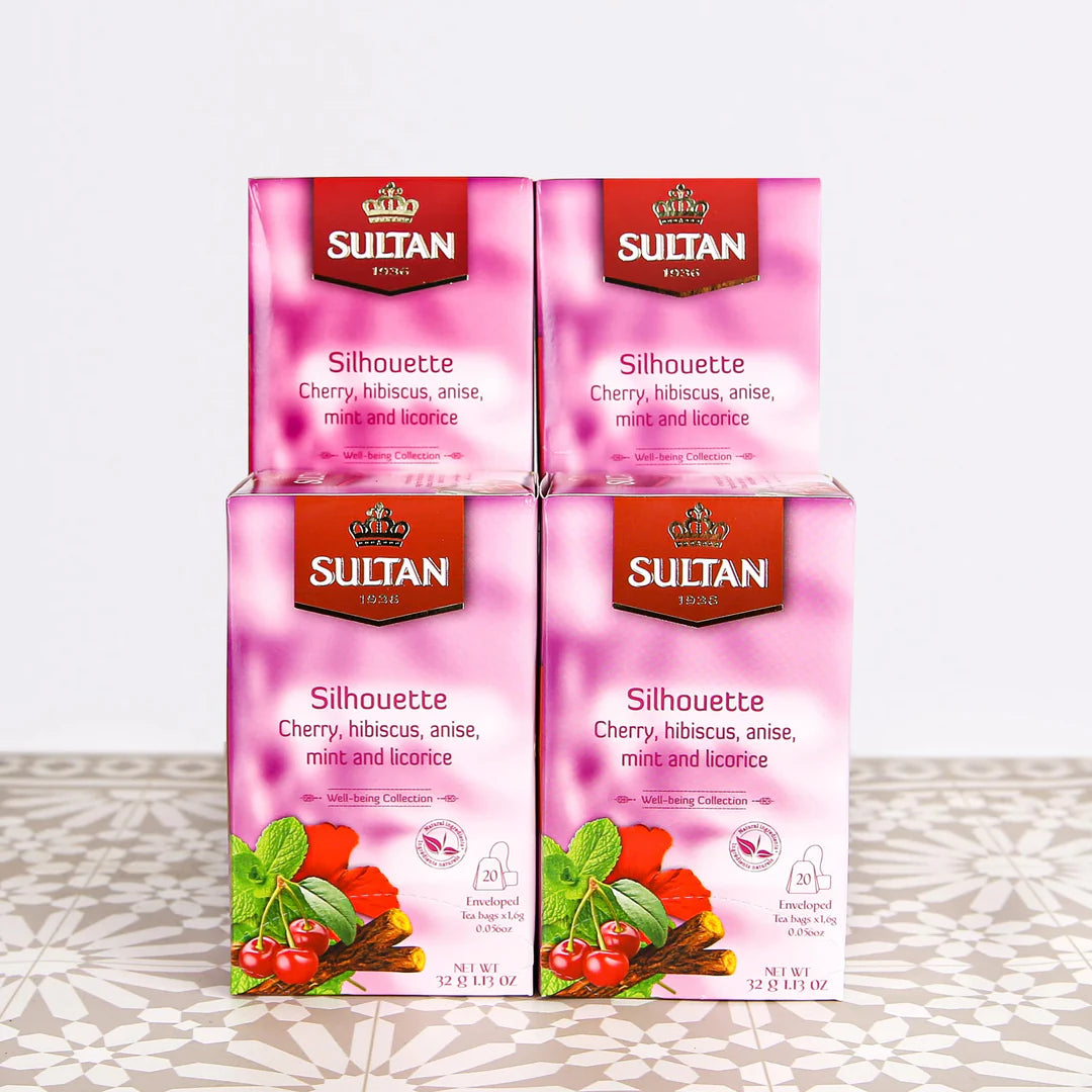 Collection Tisane SULTAN Silhouette Cerise, Hibiscus, Anis, Menthe et Réglisse - 20 Sachets