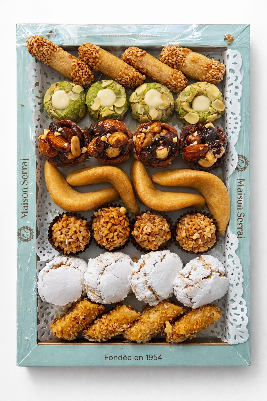 Gâteau Marocain Beldi varié aux amandes, Maison Serraj - 600g