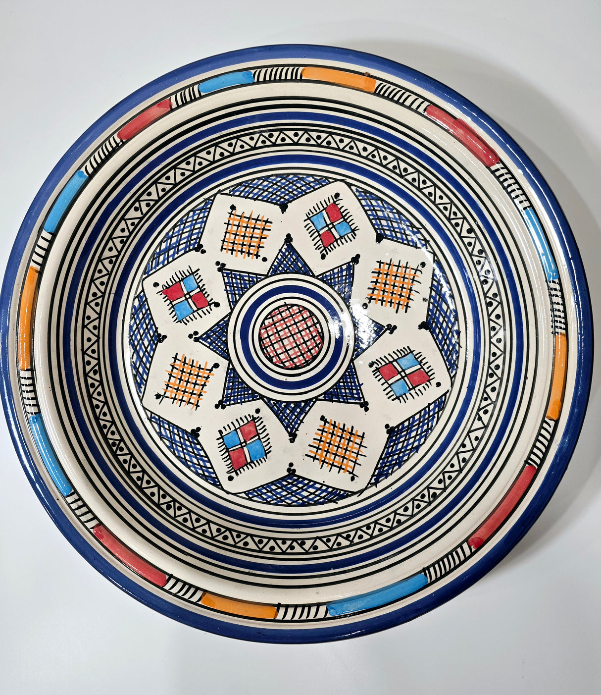 Kasriya Clay Plate Decorated 45 cm