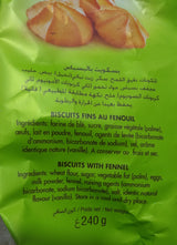 Biscuits SAIDA au fenouil 240g