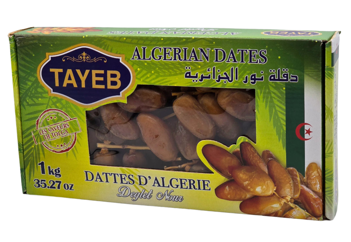 Dattes Deglet Nour d'Algérie avec branches 1kg