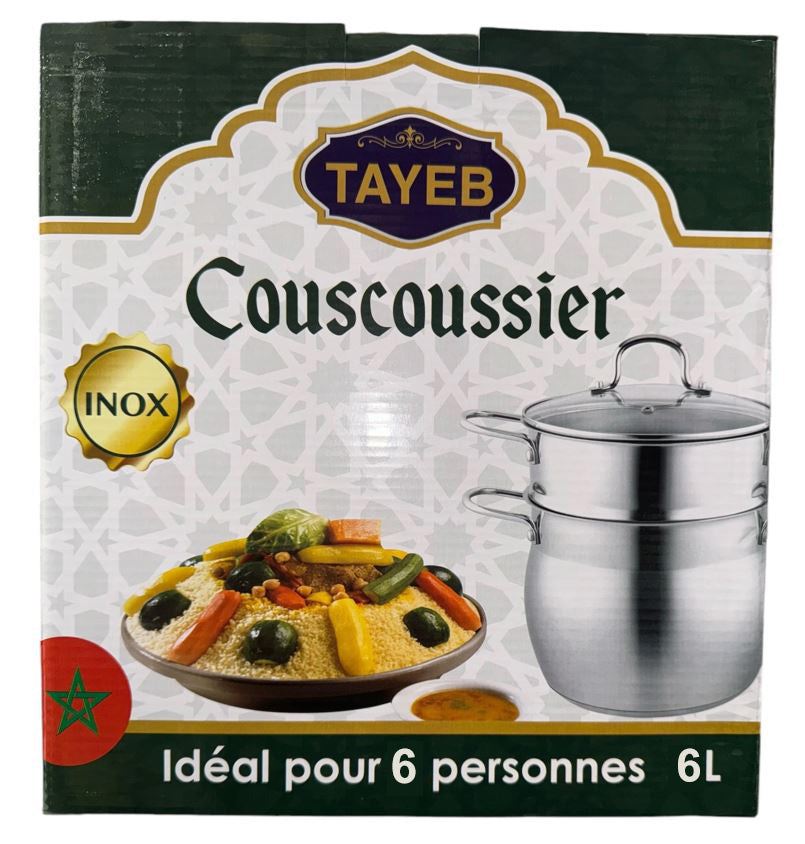 Couscoussier inox cuiseur vapeur 6L