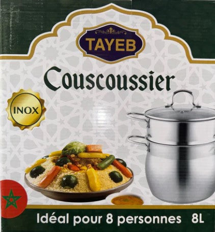 Couscoussier inox cuiseur vapeur 8L