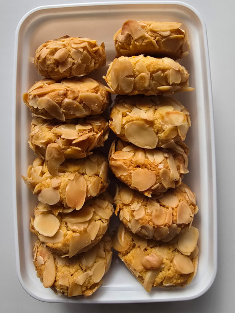 Gâteau Marocain - Ghouriba (Ghribat) aux amandes effilées, 12 pièces - 300g