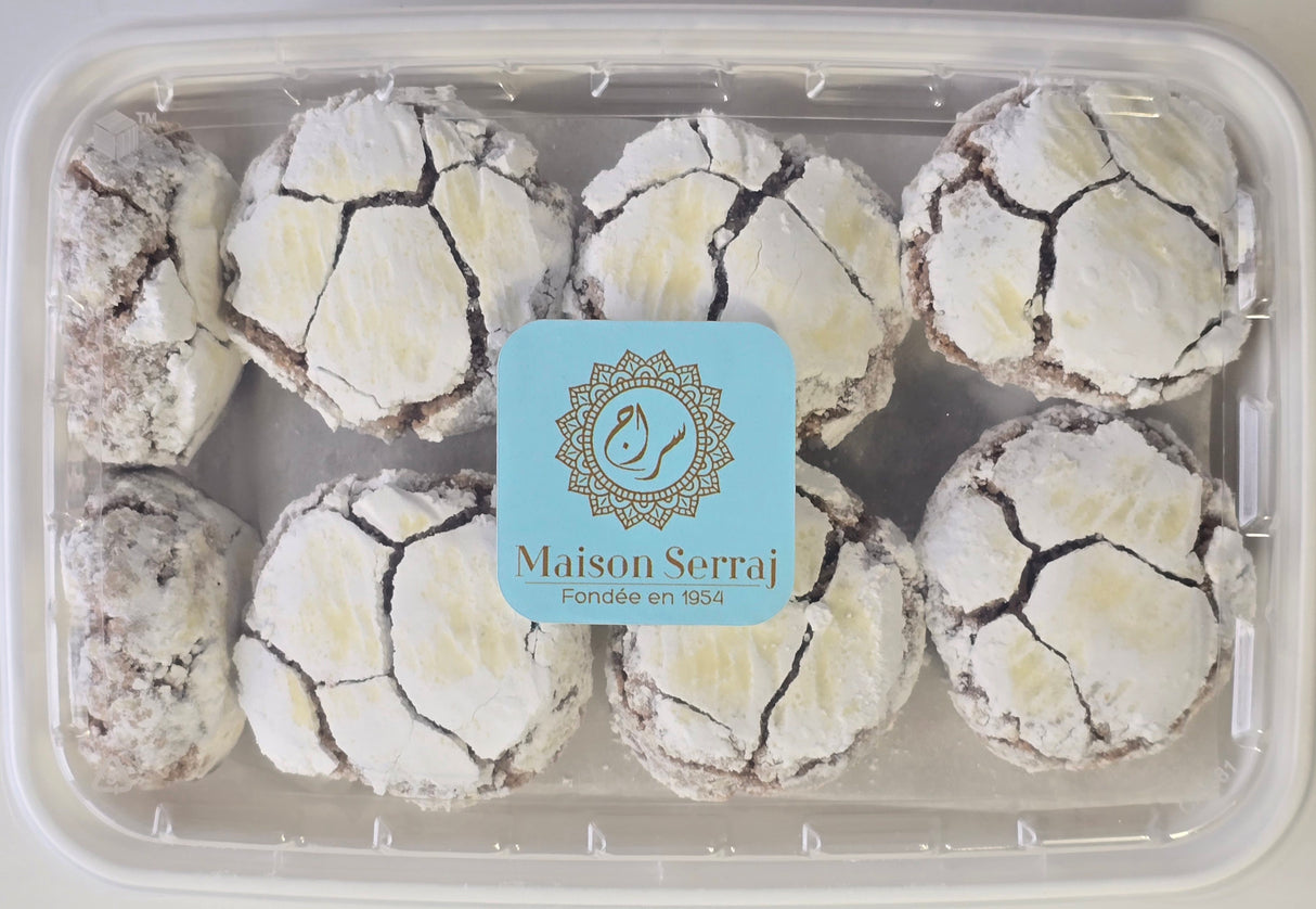 Gâteau Marocain - Ghouriba (Ghribat) aux noix et sucre glacé 12 pièces - 250g