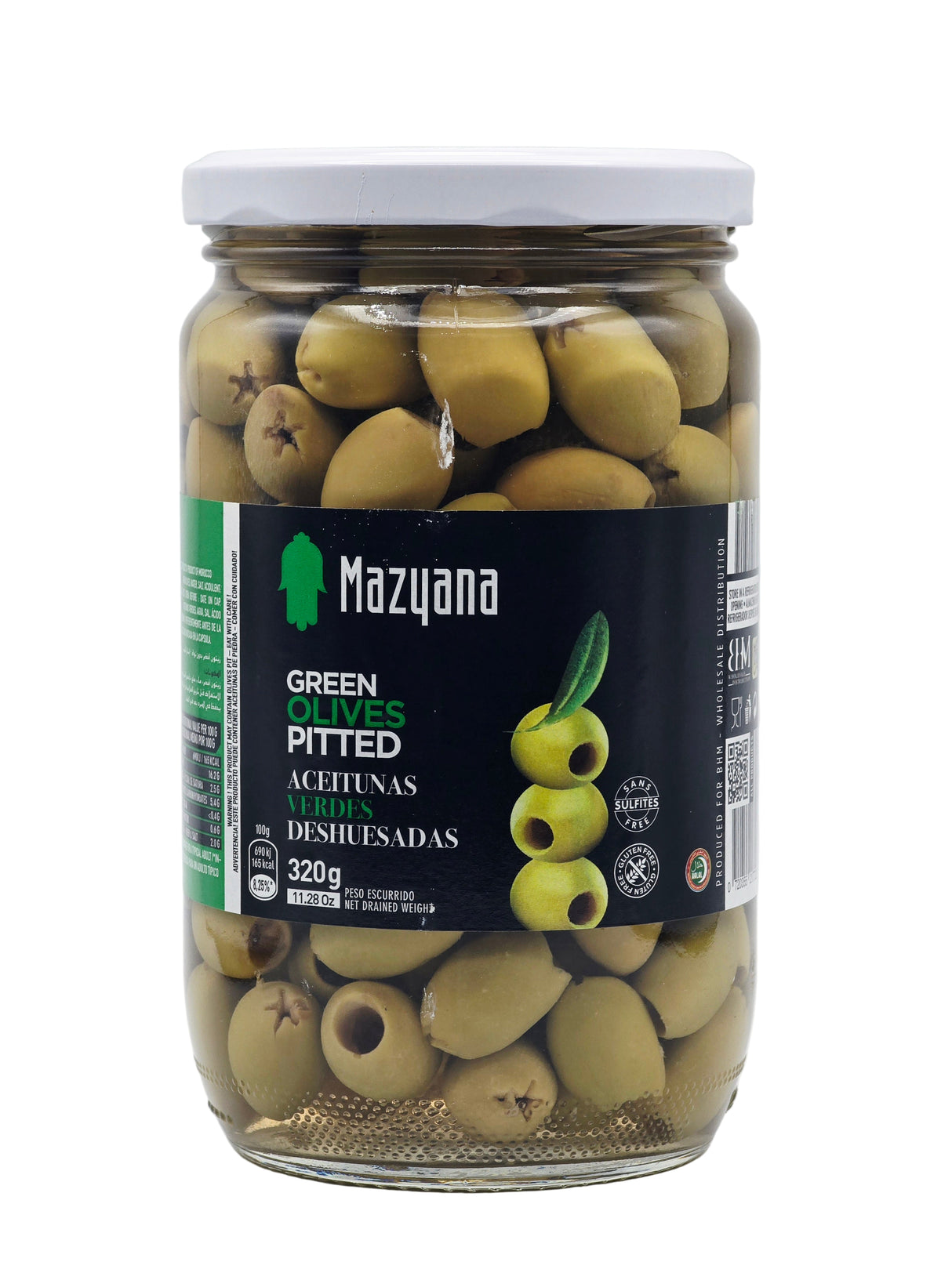 Mazyana Green Olives Pitted 320g