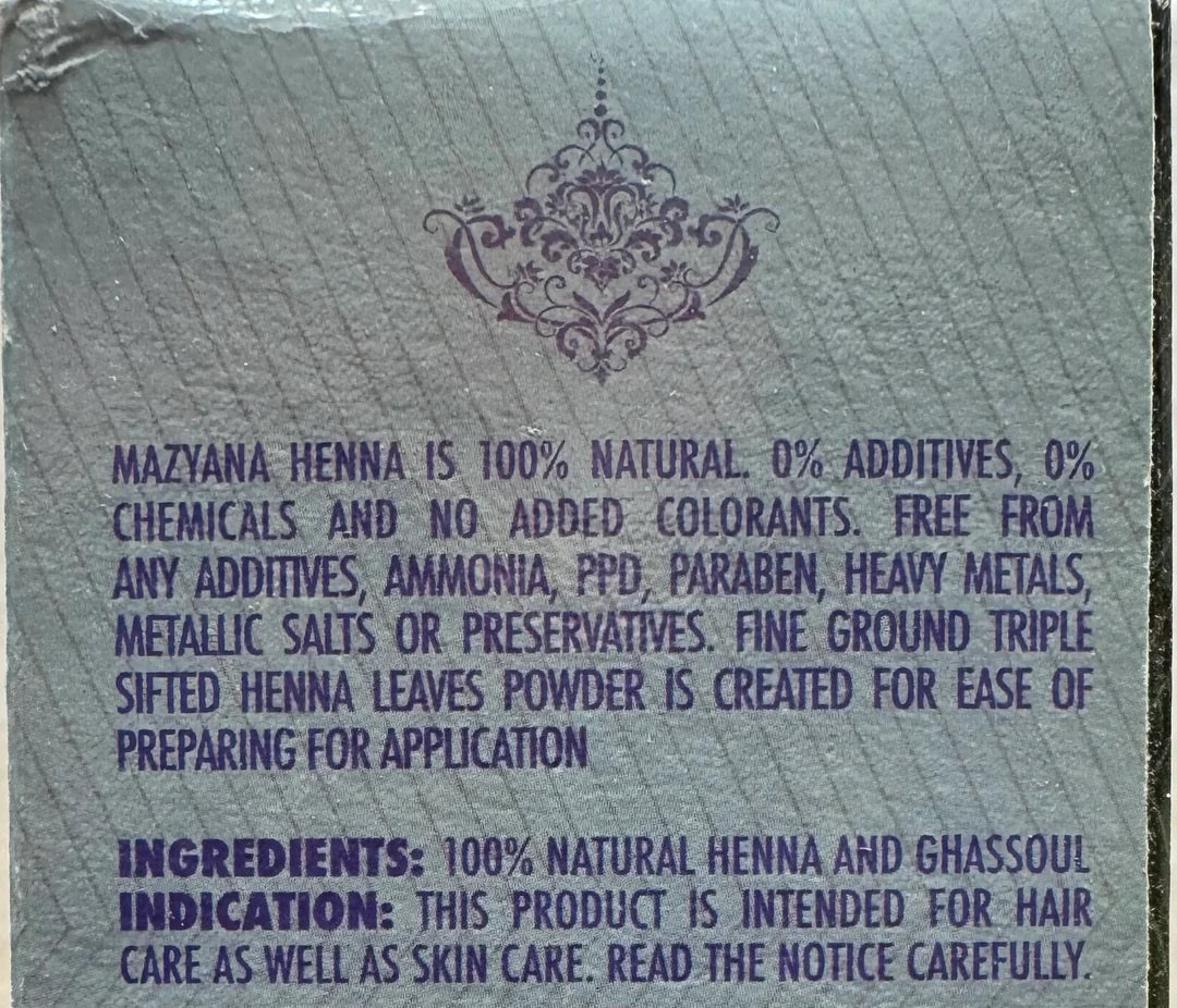 Mazyana Henné Naturel au Ghassoul 125g