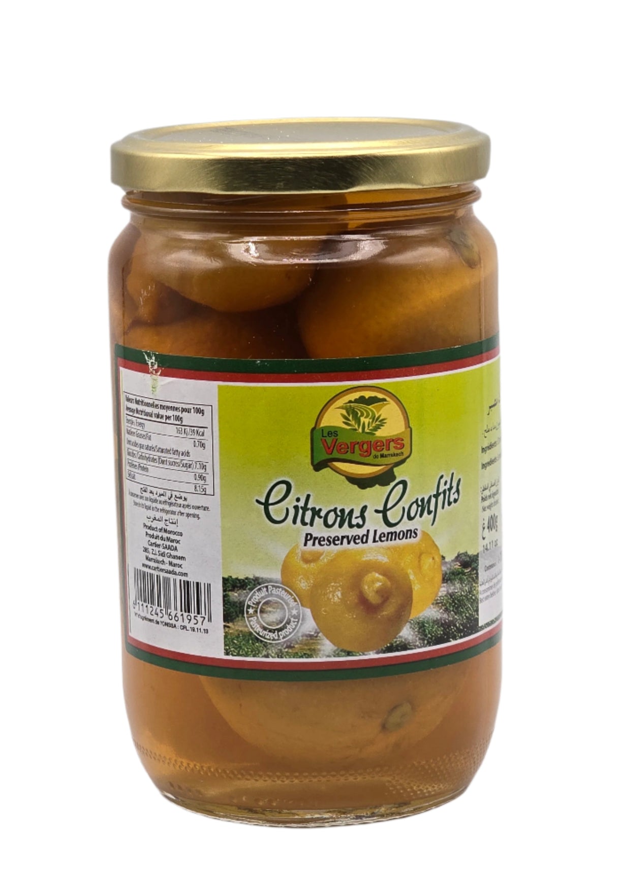 Citron confit - Les vergers de Marrakech 720g - لمصير