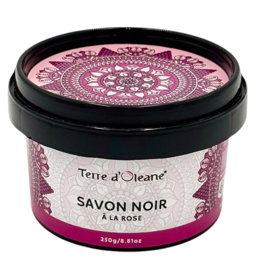 Savon Noir Naturel à la Rose Terre d'Oléane 250g