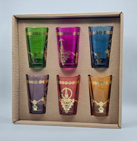 Traditional Tea cups Amazigh design- Set of 6