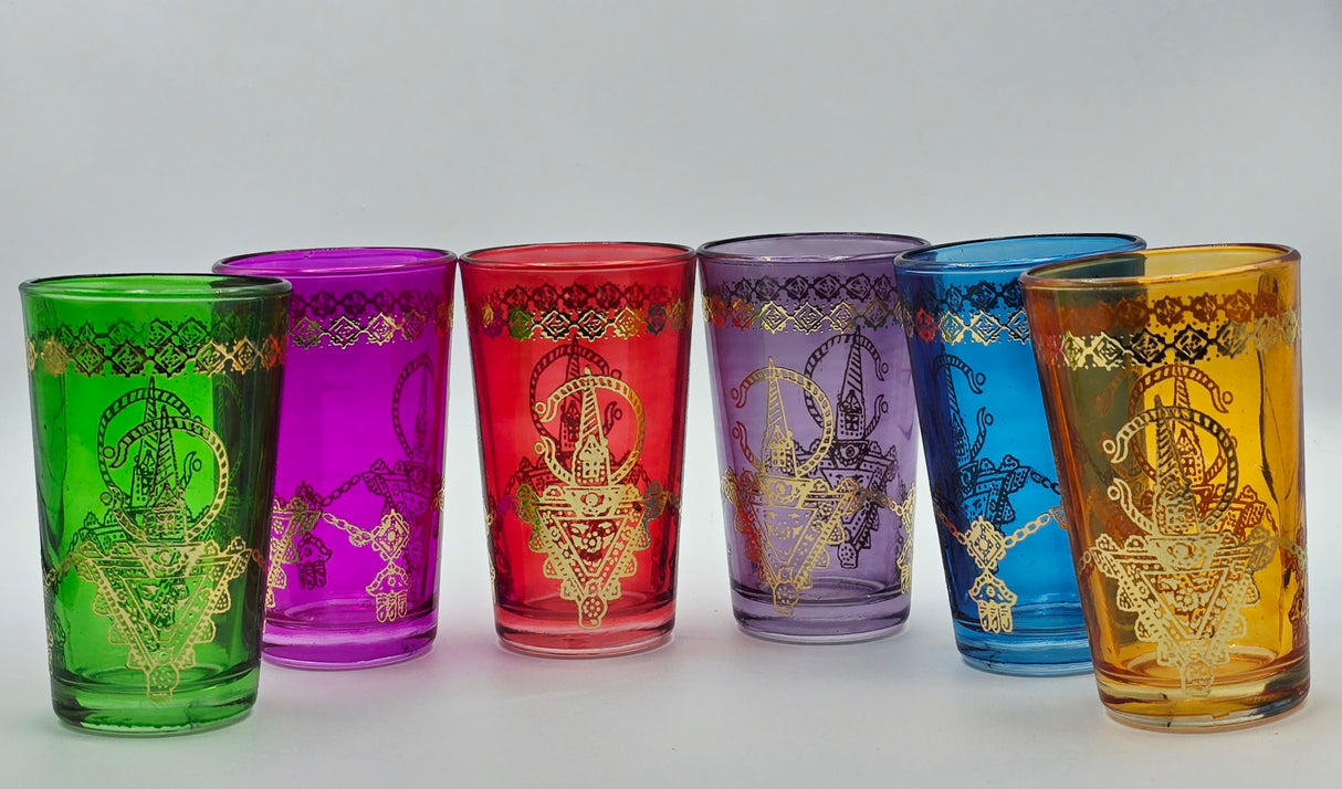 Traditional Tea cups Amazigh design- Set of 6