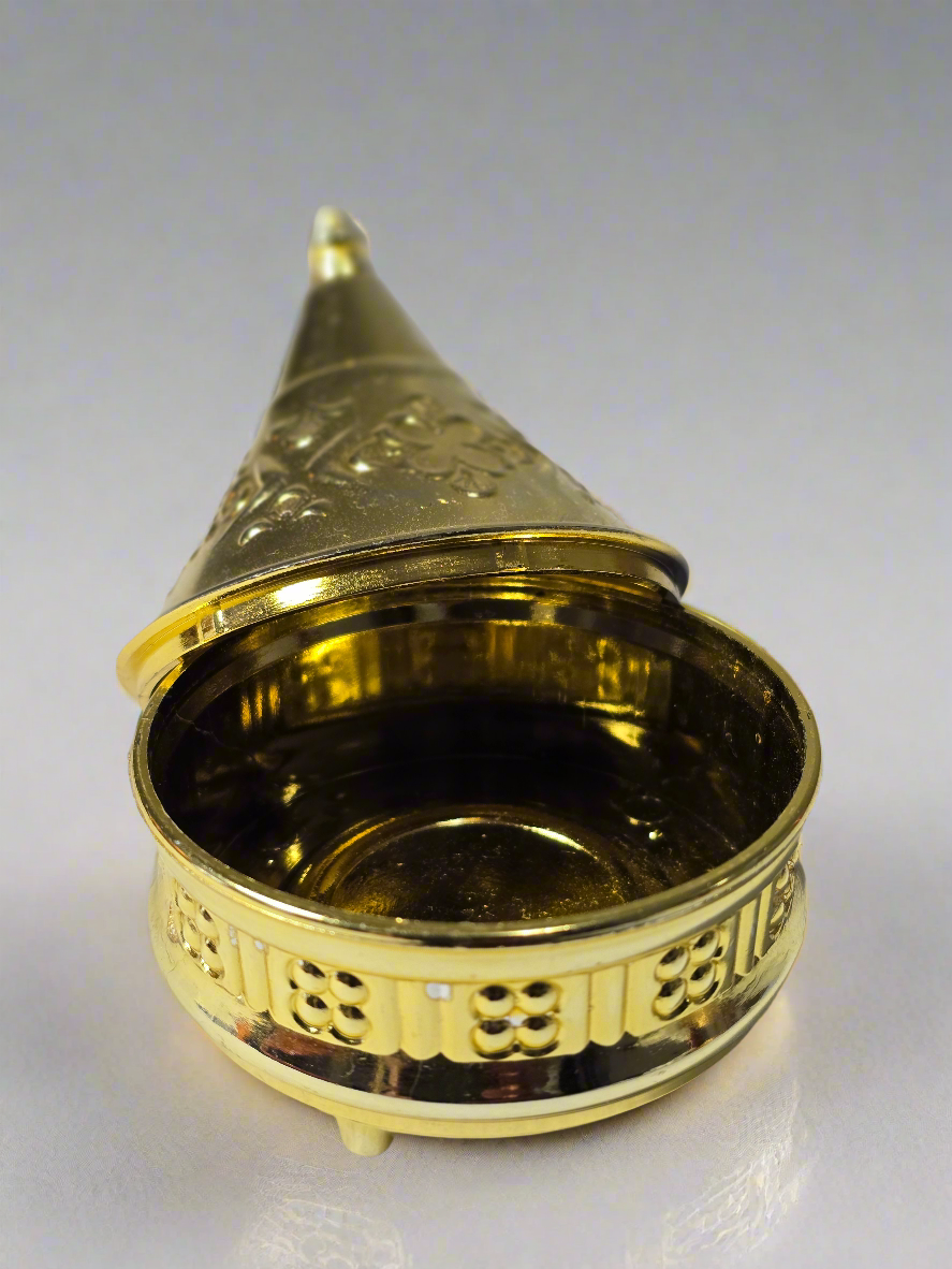 Petit tajine doré au décor