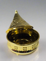 Petit tajine doré au décor