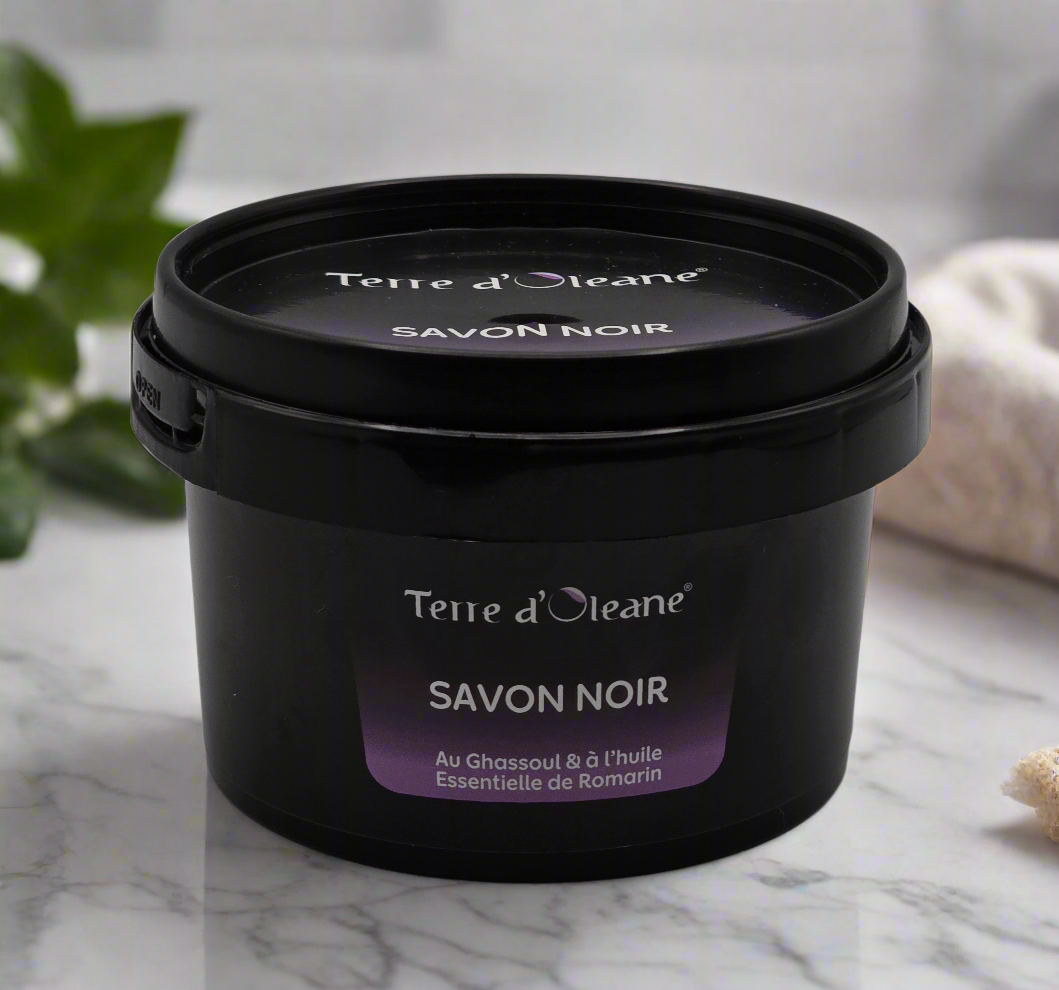 Savon Noir Naturel au Ghassoul et à l'huile de Romarin 250g