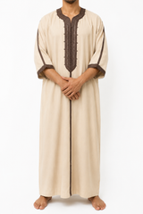 Traditional Moroccan Men's Deraa – Cream beige