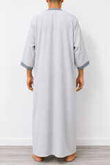 Traditional Moroccan Men's Deraa – Light Grey
