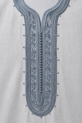 Traditional Moroccan Men's Deraa – Light Grey